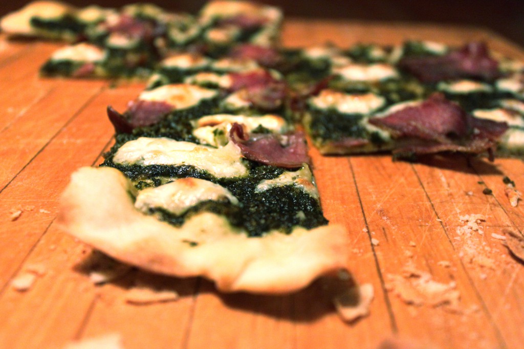 Pesto pizza