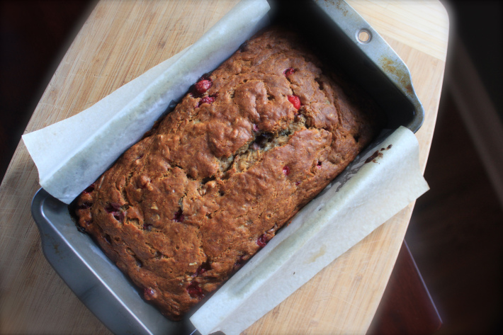 cranberry walnut banana bread