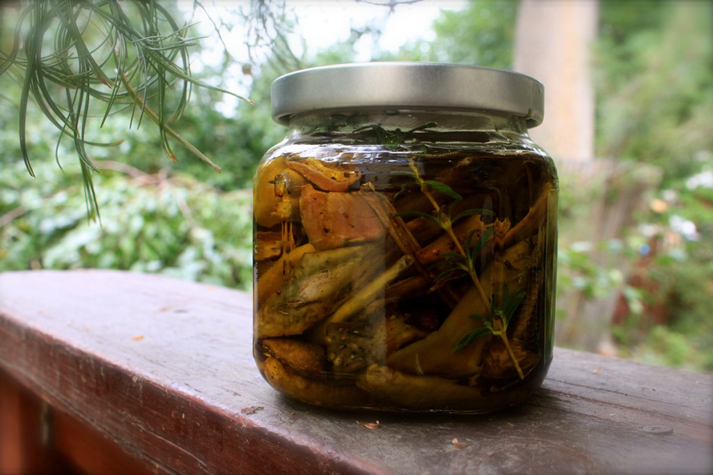 Eggplant in jar