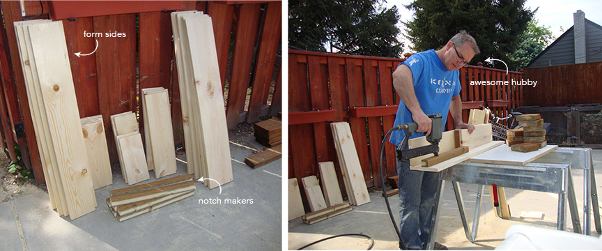 DIY Concrete raised bed posts | Bistro One Six