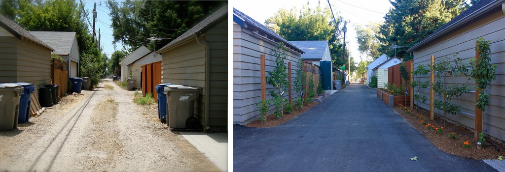 SNOW Block Alley - before & after