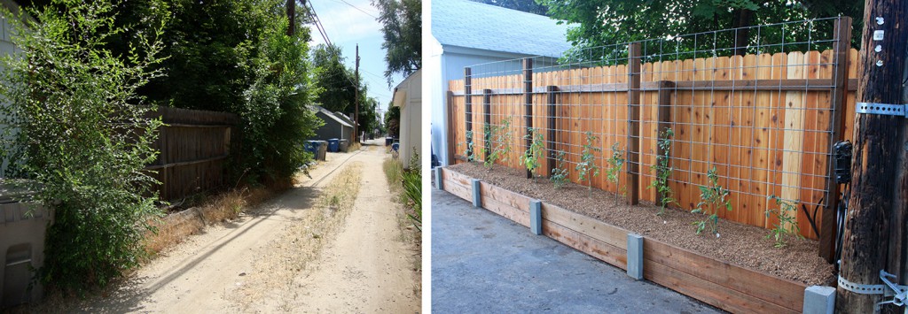 SNOW Block Alley - before & after