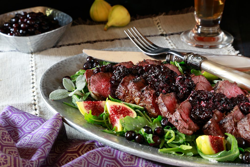 Beef with Fresh Huckleberry Sage Sauce